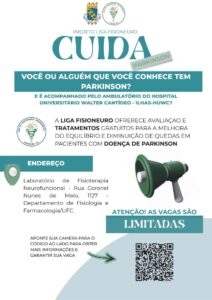 Liga Fisioneuro oferece avaliação fisioterapêutica e acompanhamento gratuitos para pacientes com a Doença de Parkinson